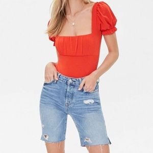 NWOT red ribbed bodysuit